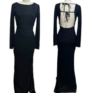 NWT Audrey Parks & Francesca’s Alana Black  Maxi Dress Size Small